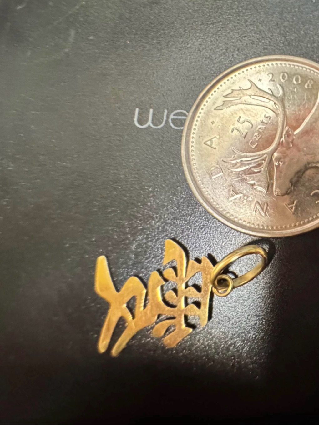 K18 Japan Gold Good Luck Pendant Charm 0.8 Grams - Women Jewelry
